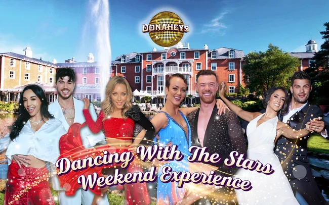 Donaheys Dancing With The Stars Weekend Experience Alton Towers - learn to dance and see BBC strictly professionals Kai Widdrington, Lauren Oakley, Michelle Tsiakkas, Simone Landscape